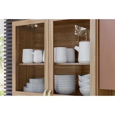 Kit De Cozinha Compacta Amora C- 10 Portas E 2 Gavetas 198cm Amendola-nude Prime Tx - Demóbile