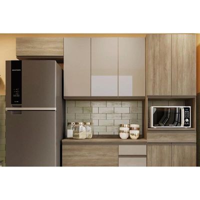 Módulo Cozinha Kappesberg Maxxi G751 c/ 4 Portas 1 Gaveta e 1 Nicho p/ Forno 70cm Canela-Kappesberg