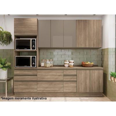 Balcão De Cozinha Modulado Maxxi G744 C- 2 Portas S- Tampo 80cm Canela - Kappesberg