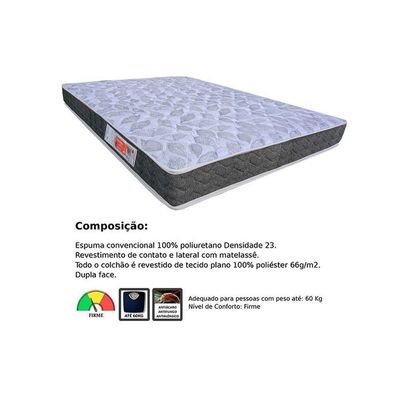 Colchão Solteiro Espuma D23 Comfortpedic Line (78x188x17) - Orthoflex