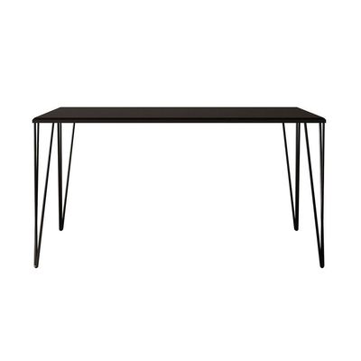 Mesa Elen Tampo Retangular 140x80cm De Madeira Preto