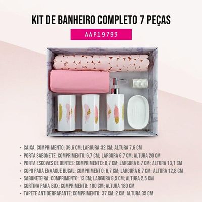 Kit Banheiro Com 7 Peças Jacki Design Vermelho