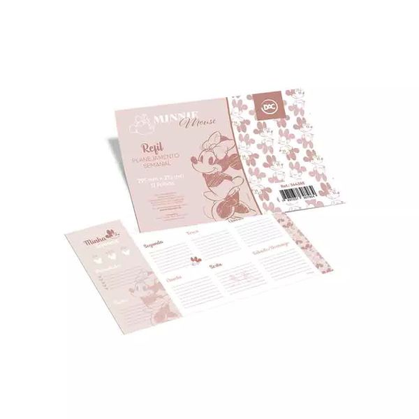 Bloco Refil Dac A4 Planner Semanal Disney Minnie 12 Folhas