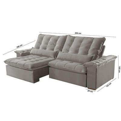 Sofá Victory Veludo 2 Módulos De 100cm B25cm Meu Sofá Online B026 Veludo Prata