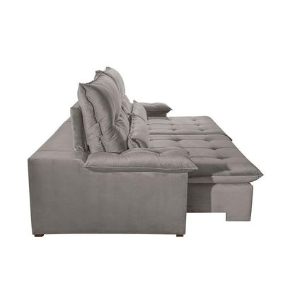 Sofá Nivus Veludo 02 Módulos 100m B25cm Meu Sofá Online B026 Veludo Prata