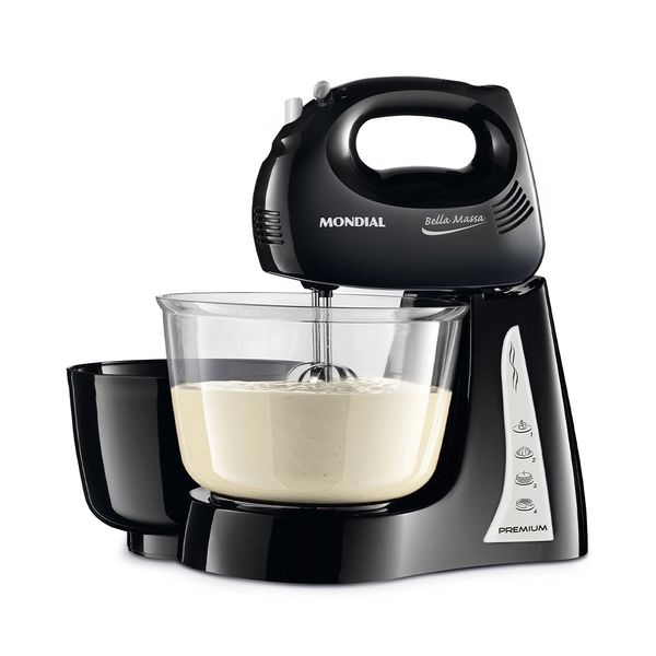Batedeira Mondial Bella Massa B-23 Preta - 400W 127V Batedeira Mondial Bella Massa B-23 Preta - 400W 127V