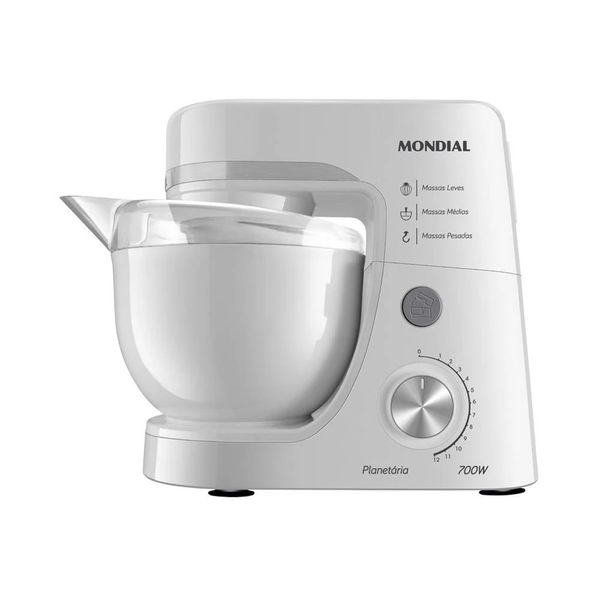 Batedeira Planetária Mondial Branca BP-03-W- 700W 127V Batedeira Planetária Mondial Branca BP-03-W- 700W 127V