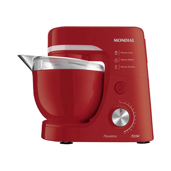 Batedeira Planetária Mondial Vermelha BP-03-R - 700W 127V Batedeira Planetária Mondial Vermelha BP-03-R - 700W 127V