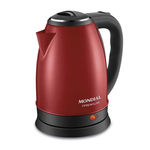 Chaleira Elétrica Pratic Mondial 220V 1200W Vermelho/Inox - CE-06-R Chaleira Elétrica Pratic Mondial 220V 1200W Vermelho/Inox - CE-06-R