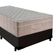 Cama Box Suede Solteiro + Colchão Sereneprime Molas Ensacadas 88x188x65 Cor:preto