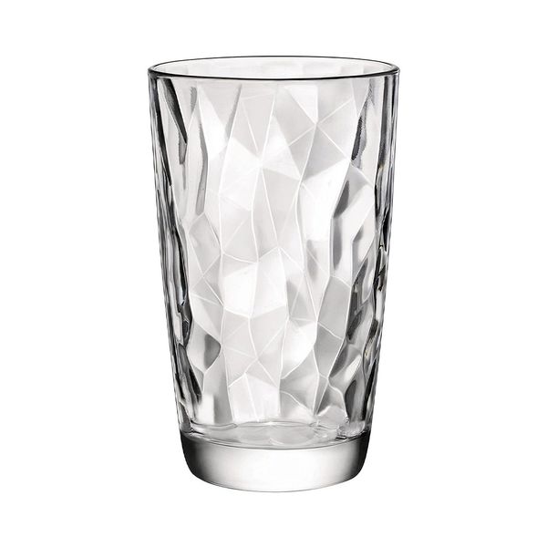 Copo Long Drink Bormioli Diamond de Vidro Transparente 470ml