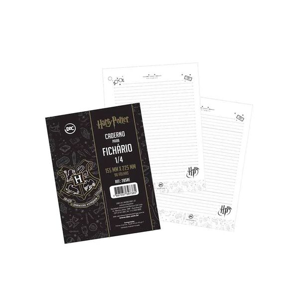 Bloco Refil Dac Fichário Colegial 1/4 Harry Potter 96 Folhas
