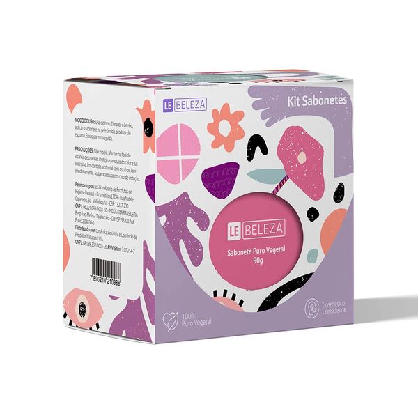 Kit Orgânica Presenteável com Três Sabonetes