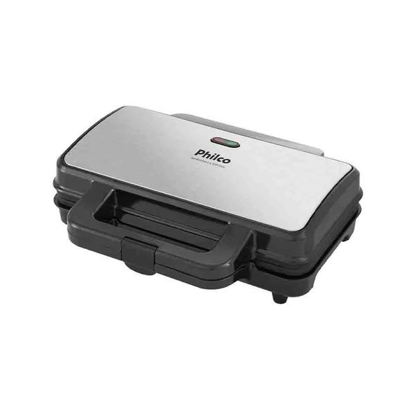 Grill e Sanduicheira Philco Inox PGR02I Preto - 900W 127V Grill e Sanduicheira Philco Inox PGR02I Preto - 900W 127V