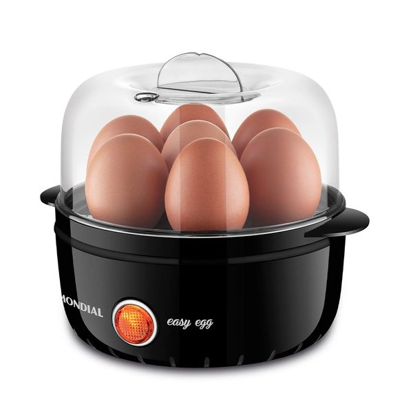 Panela Para Cozinhar Ovos Elétrica Mondial Steam Cook Easy Egg EG-01 Preta - 127V
