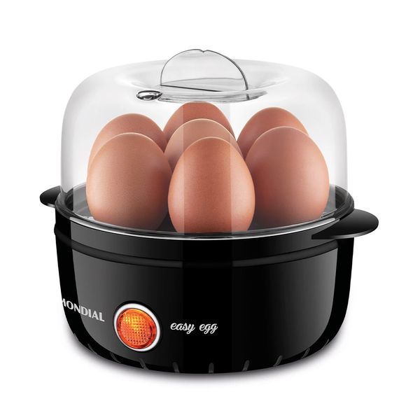 Panela Para Cozinhar Ovos Elétrica Mondial Steam Cook Easy Egg EG-01 Preta - 220V