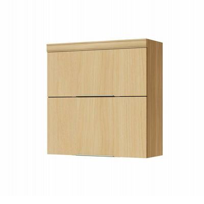 Armário Aéreo Nesher Marquesa com 2 Portas Basculantes e 1 Prateleira - 80cm de Largura Nature