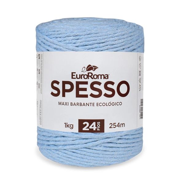 Barbante Spesso Euroroma 4x24 1kg 254m Azul Bebê