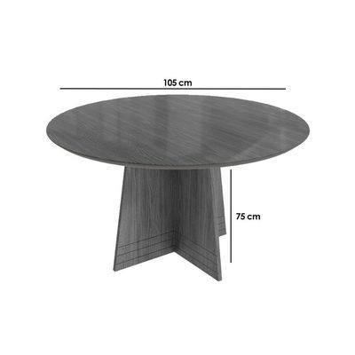 Mesa De Sala Jantar Lótus C- Tampo Madeirado C- Vidro 105x105cm Nogueira-off White-vidro Off White - Kappesberg