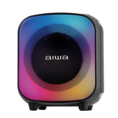 Caixa de Som Partybox Aiwa PB-07 com Bluetooth, Iluminação RGB, Entrada USB, Entrada para Cabo Auxiliar e Entrada para Micro SD - 100W RMS Preto / Bivolt