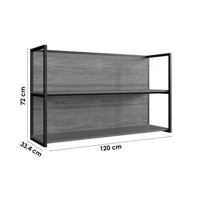 Cozinha Completa Versalis 3 Peças (1Aéreo+1Balcão+1Complemento) C3P195 Freijo/Cinza Argila - Herval
