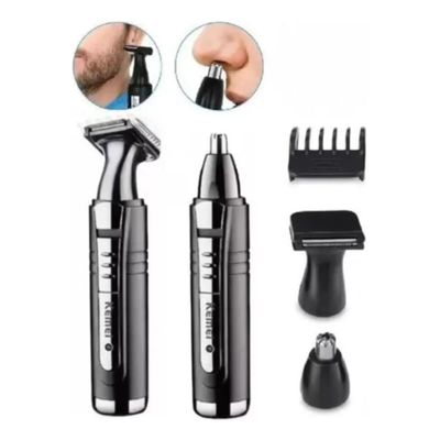 Maquina Recarregável para Barba Pêlos Nariz Sobrancelha Orelha Costeleta KM-6511
