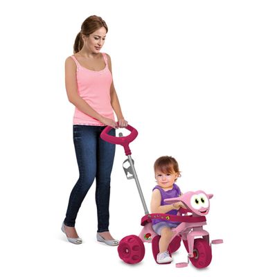 Triciclo Zootico Bandeirante Passeio e Pedal Rosa