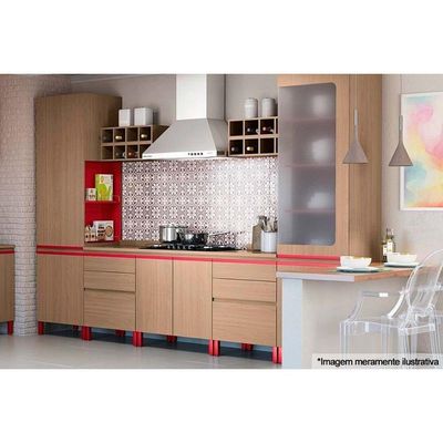 Tampo Para Balcão Cozinha Cooktop E608 80cm Canela - Kappesberg