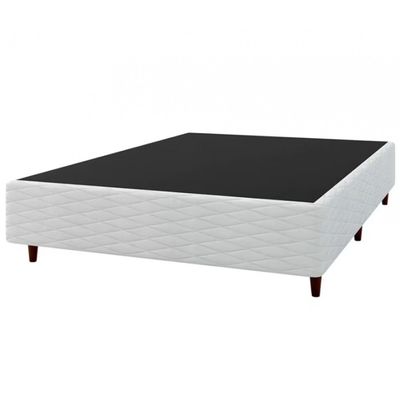 Cama Box de Casal Umaflex New Itália Molas Ensacadas e Pillow Top D26 Branco com Marrom
