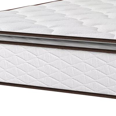 Cama Box de Casal Umaflex New Itália Molas Ensacadas e Pillow Top D26 Branco com Marrom