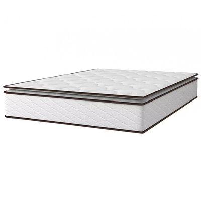 Cama Box de Casal Umaflex New Itália Molas Ensacadas e Pillow Top D26 Branco com Marrom
