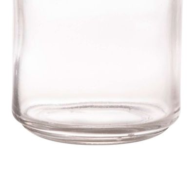Porta Tempero de Vidro Lyor com Colher de Bambu e Tampa de Rolha - 310ml Transparente