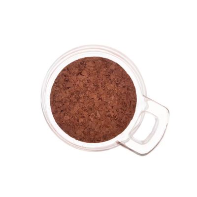 Porta Tempero de Vidro Lyor com Colher de Bambu e Tampa de Rolha - 310ml Transparente