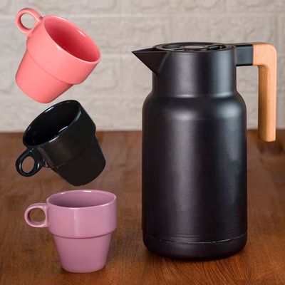 Garrafa Térmica Lyor em Plástico Organic - 1L Preto