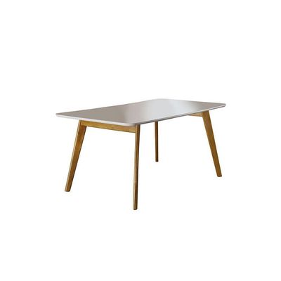 Conjunto Sala de Jantar com 4 Lugares Slim Móveis Mundial Mel/Off White/Cinza