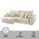Sofá ágata Linho Dois Módulos De 120cm B25 Meu Sofá Online A302 Linho Branco