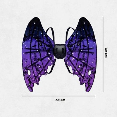 Fantasia De Asas Para Festas Com Led E Música - Vampiro