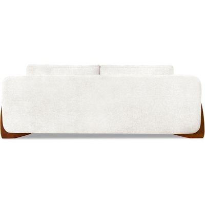 Sofa Jolie 3 Lugares 220cm Pes Boomerang Linho Boucle 3300 Ezz 3300