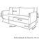 Sofa Aya 3 Lugares Para Sala De Estar 220cm Boucle 3303 Ezz 3303