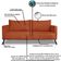 Sofa Aya 3 Lugares Para Sala De Estar 220cm Boucle 3303 Ezz 3303