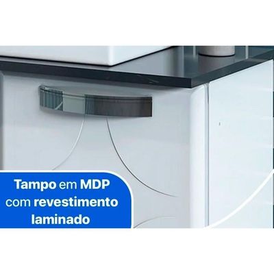Gabinete De Banheiro Rubi Com 2 Portas Branco - Telasul