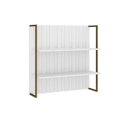 Armário Aéreo Para Cozinha Bella Ripado 2606 Com 2 Prateleiras 80cm Branco - Carraro