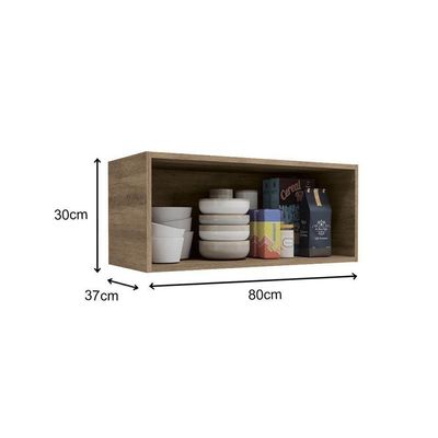 Armário Aéreo Cozinha Modulado Maxxi G773 Com 1 Porta Basculante 80cm Canela - Kappesberg