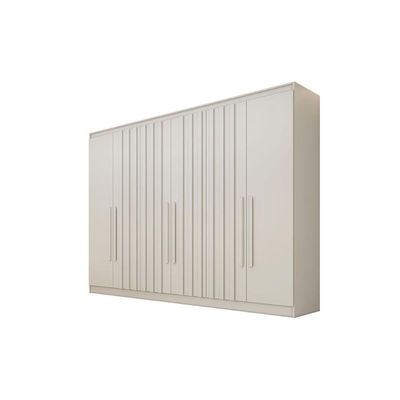 Guarda Roupa Casal 6 Portas (4 Ripadas) E 4 Gavetas Oxford Peroba - Europa