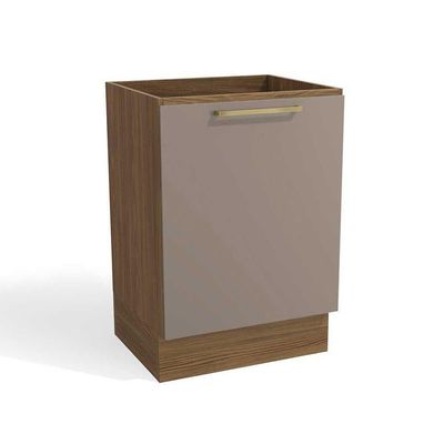 Balcão Cozinha P- Cooktop Botanic M629 C- 1 Porta S-tampo 60cm Nogueira-fendi - Kappesberg