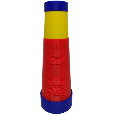 Caleidoscópio Luneta 3D Rotação Mágico Giratório Pirata Kits for Kids