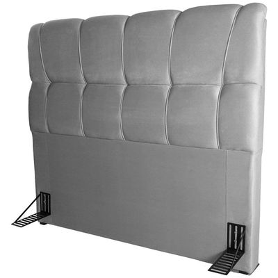 Cabeceira para Cama Casal Hellen Lara com Revestimento Platinum - 140cm de largura Grafite