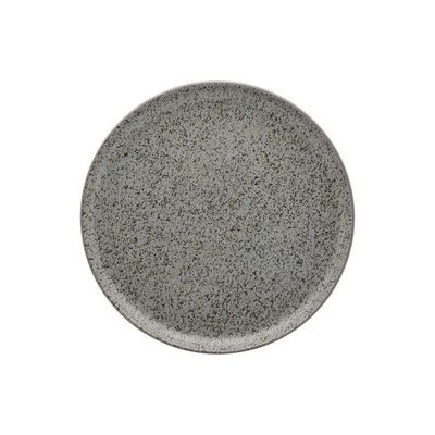Prato Sobremesa Em Cerâmica Flat Gray 20cm Oxford