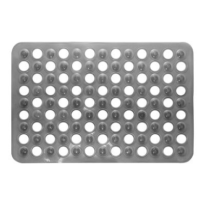 Tapete para Box Lyor em PVC Antiderrapante 49x32cm Cinza