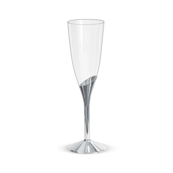 Taça Champagne Silver Base Prata